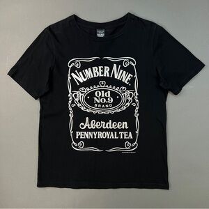 Number Nine Jack Daniels Tee SILVER FOIL PRINT
